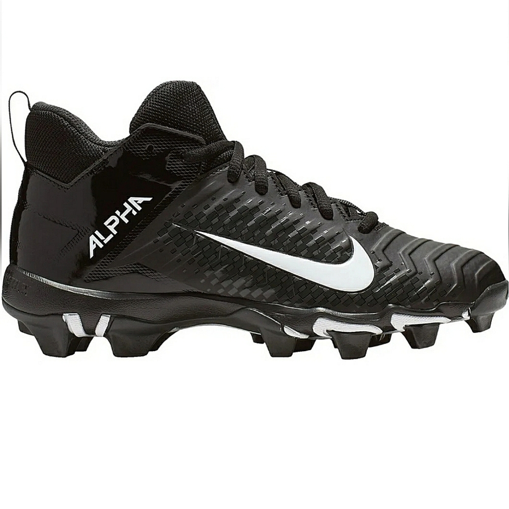 Nike Alpha Menace Shark 2 Black & White Athletic Football Cleats 10.5